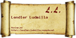 Lendler Ludmilla névjegykártya